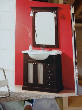 Mueble de baño de madera 55cm