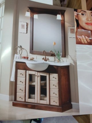 Mueble de baño de madera 55cm