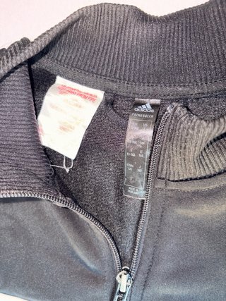 Felpa Adidas con zip nera e grigia