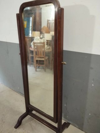 Espejo de pie caoba siglo XIX