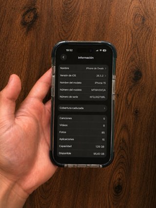 iPhone 15 128GB Negro 88% Salud Batería