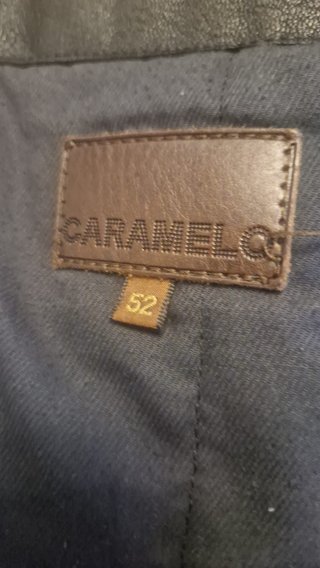 Cazadora de piel CARAMELO tres cuartos