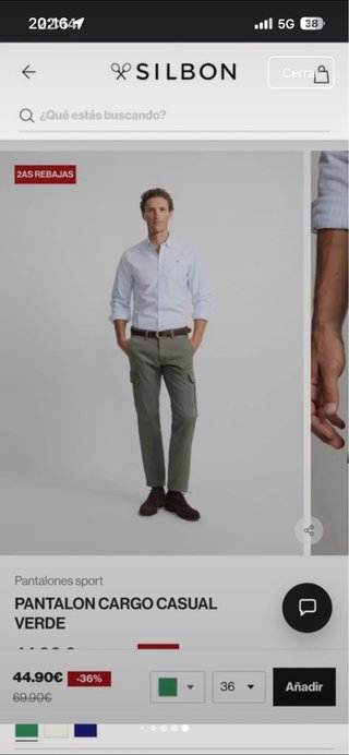 Pantalón Silbon cargo slim fit talla 46 A Estrenar
