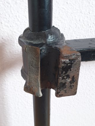 Cabecero de cama negro, clásico, hierro forjado