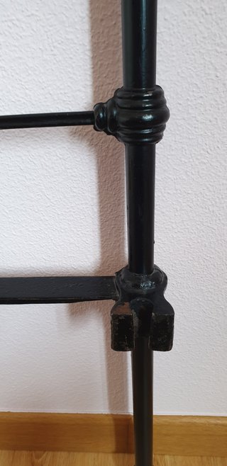 Cabecero de cama negro, clásico, hierro forjado