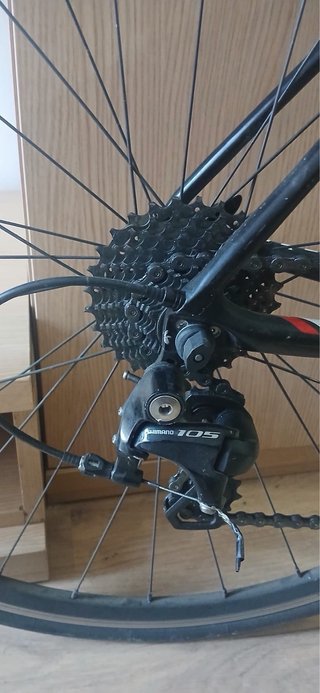 Bicicleta de carretera Giant de carbono TCR Roja