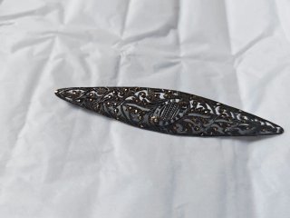 Broche / Pasador Vintage de Plata y Marcasitas