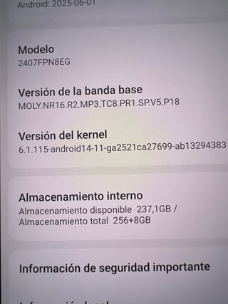 Xiaomi 14Tpro 12+4GB RAM 256+8GB Gris Espacial
