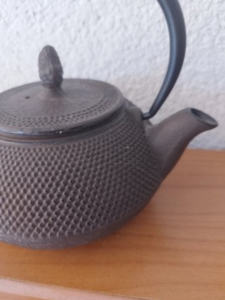 Tetera de metal estilo japonés