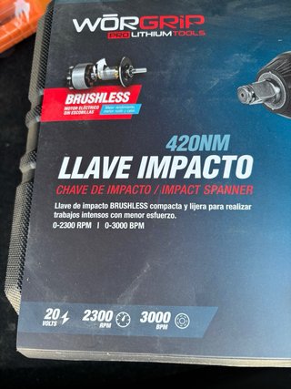 Llave de Impacto WORGRIP 20V 420nm par max.