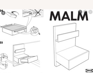 Cómoda Malm IKEA madera