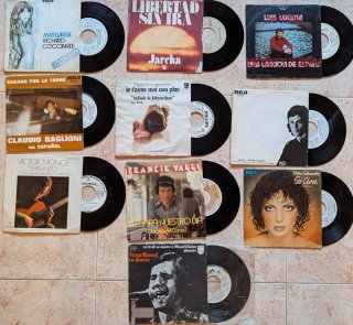 Lote 34 singles vinilo promo España Italia