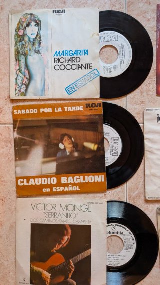 Lote 34 singles vinilo promo España Italia
