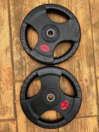 Pareja discos caucho 30mm 2x15kg
