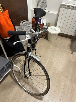 Bicicleta de paseo vintage negra