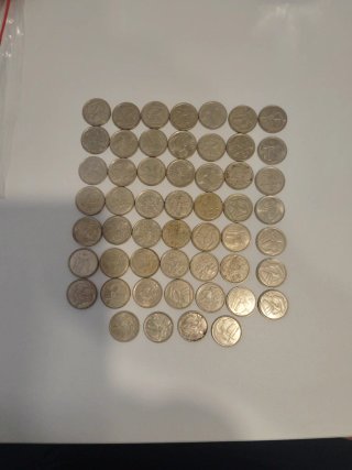 Lote 53 monedas 5 pesetas