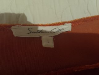 Blusa Terciopelo Boho Manga Campana Naranja