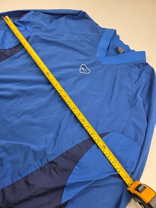 Nike Vintage Blue V Neck Windbreaker Pullover Y2K