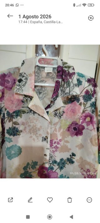 Camisa gasa flores multicolor