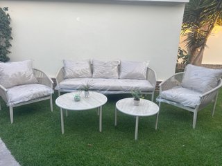 Conjunto Muebles Jardín Sofá y Sillones