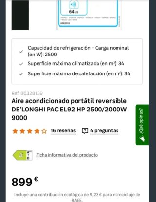Aire Acondicionado DeLonghi Pinguino
