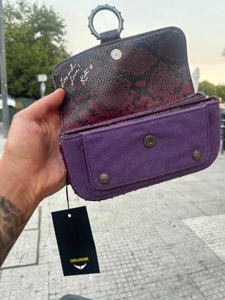 Bolso Zadig & Voltaire Morado Piel Serpiente