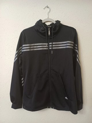 Chándal Adidas Negro con Rayas Grises