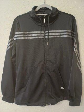 Chándal Adidas Negro con Rayas Grises