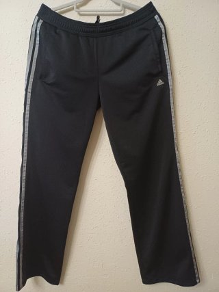 Chándal Adidas Negro con Rayas Grises