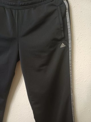 Chándal Adidas Negro con Rayas Grises
