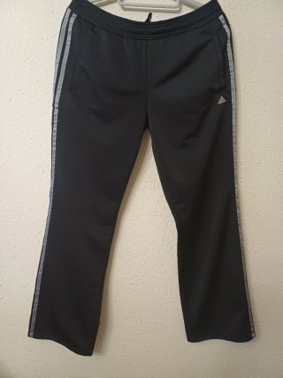 Chándal Adidas Negro con Rayas Grises
