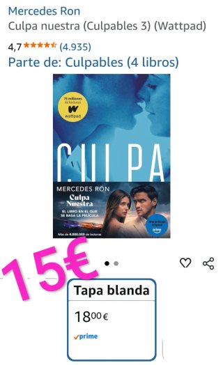 Libro Culpa Nuestra (Culpables 3)