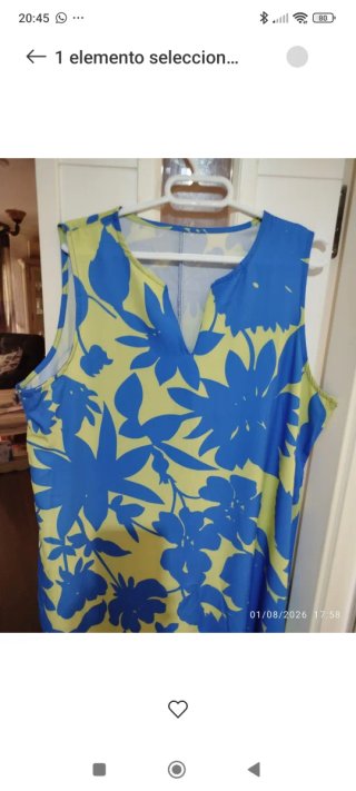 Vestido largo estampado floral 46/48