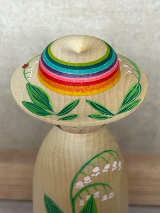 Kokeshi di Teruyuki Hiraga - 19,5 cm