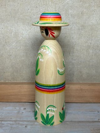 Kokeshi di Teruyuki Hiraga - 19,5 cm