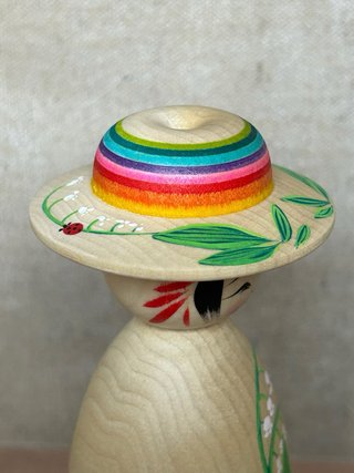 Kokeshi di Teruyuki Hiraga - 19,5 cm