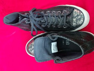 Converse Zapatillas Negras y Plateadas