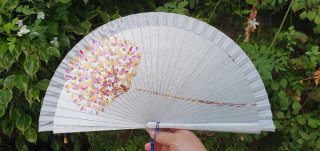 Abanico Biznaga Pintado a Mano