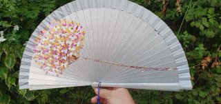 Abanico Biznaga Pintado a Mano