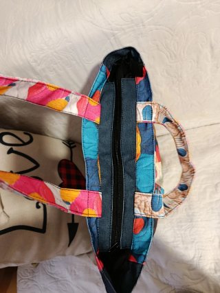 Bolso de mano con perros multicolor