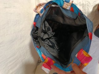 Bolso de mano con perros multicolor