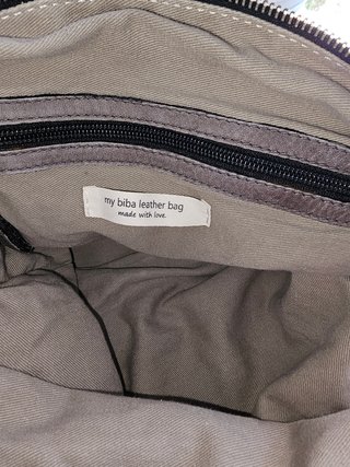Bolso Biba Cuero Gris Hecho a Mano