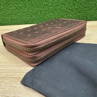 Lavalen Cartera de Piel Marrón con Cremallera