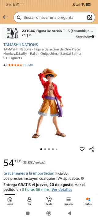 Figura Monkey D. Luffy S.H.Figuarts