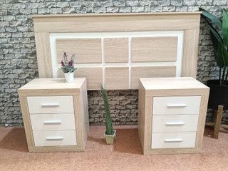 Pack Dormitorio: Cabecero + 2 Mesitas