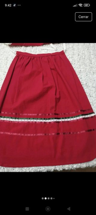 Manteleta Huertana Baturra Regional Roja