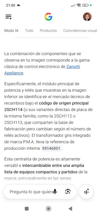 Placa Electrónica Zanotti(condensadora y botonera)