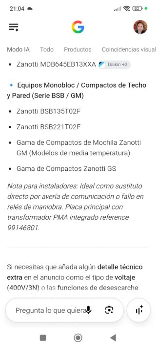 Placa Electrónica Zanotti(condensadora y botonera)