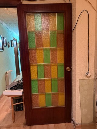 Puerta vintage cristal biselado