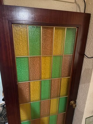 Puerta vintage cristal biselado